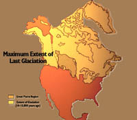 Glaciation map