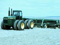 Tractor and seeder