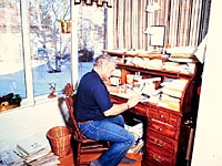 Farmer at Desk